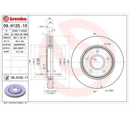 09.N125.11
BREMBO
Tarcza hamulcowa
