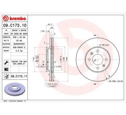 09.C173.11
BREMBO
Tarcza hamulcowa
