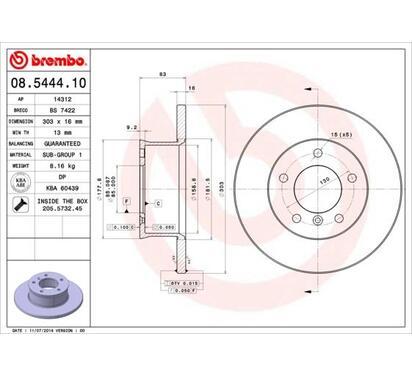 08.5444.10
BREMBO
Tarcza hamulcowa
