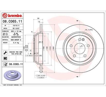 08.C065.11
BREMBO
Tarcza hamulcowa
