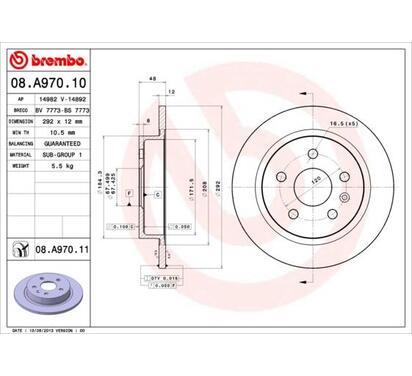 08.A970.11
BREMBO
Tarcza hamulcowa
