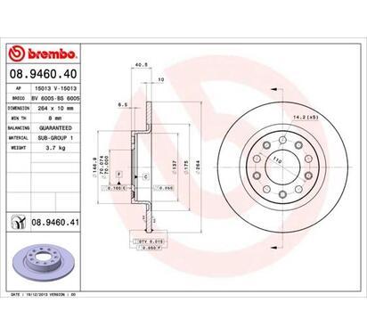 08.9460.41
BREMBO
Tarcza hamulcowa
