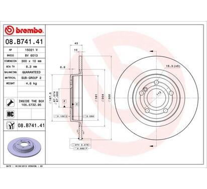 08.B741.41
BREMBO
Tarcza hamulcowa
