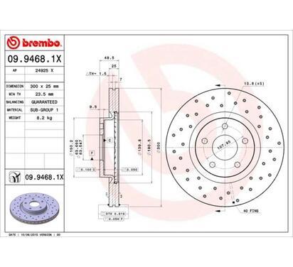 09.9468.1X
BREMBO
Tarcza hamulcowa
