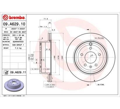 09.A629.11
BREMBO
Tarcza hamulcowa
