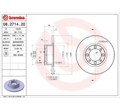 08.2714.20
BREMBO
Tarcza hamulcowa
