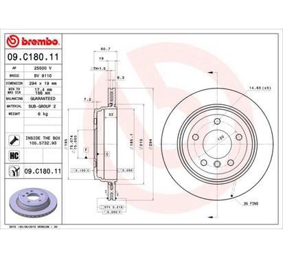 09.C180.11
BREMBO
Tarcza hamulcowa
