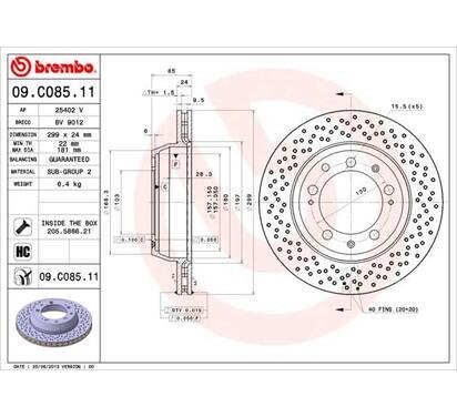 09.C085.11
BREMBO
Tarcza hamulcowa
