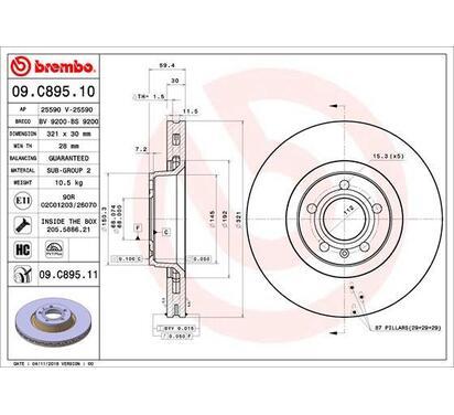 09.C895.11
BREMBO
Tarcza hamulcowa
