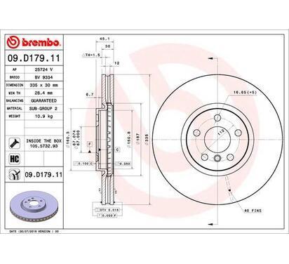 09.D179.11
BREMBO
Tarcza hamulcowa
