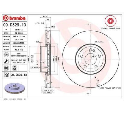 09.D529.13
BREMBO
Tarcza hamulcowa
