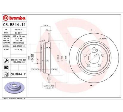 08.B844.11
BREMBO
Tarcza hamulcowa
