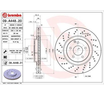 09.A448.21
BREMBO
Tarcza hamulcowa
