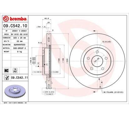 09.C542.11
BREMBO
Tarcza hamulcowa
