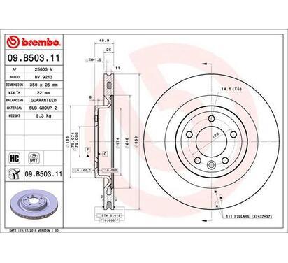 09.B503.11
BREMBO
Tarcza hamulcowa
