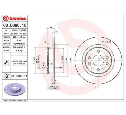 08.D080.11
BREMBO
Tarcza hamulcowa
