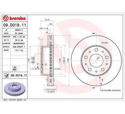 09.D018.11
BREMBO
Tarcza hamulcowa
