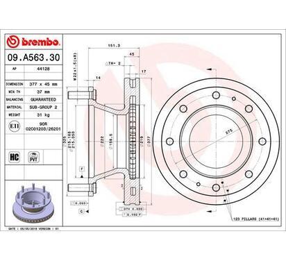 09.A563.30
BREMBO
Tarcza hamulcowa
