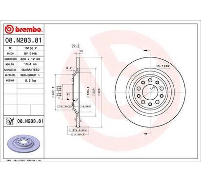 08.N283.81
BREMBO
Tarcza hamulcowa
