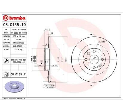 08.C135.11
BREMBO
Tarcza hamulcowa
