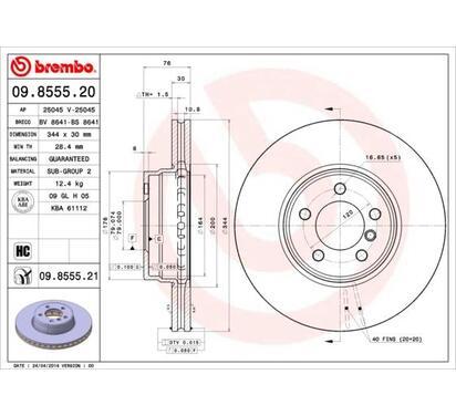 09.8555.21
BREMBO
Tarcza hamulcowa
