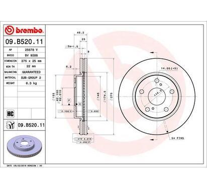 09.B520.11
BREMBO
Tarcza hamulcowa
