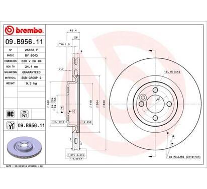 09.B956.11
BREMBO
Tarcza hamulcowa
