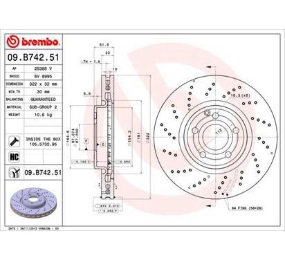 09.B742.51
BREMBO
Tarcza hamulcowa
