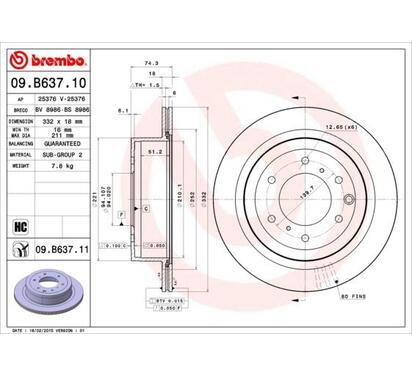 09.B637.11
BREMBO
Tarcza hamulcowa
