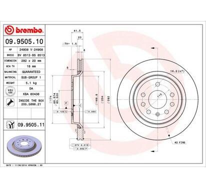 09.9505.11
BREMBO
Tarcza hamulcowa
