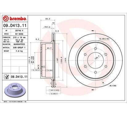 09.D413.11
BREMBO
Tarcza hamulcowa
