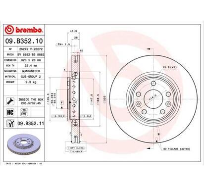 09.B352.11
BREMBO
Tarcza hamulcowa
