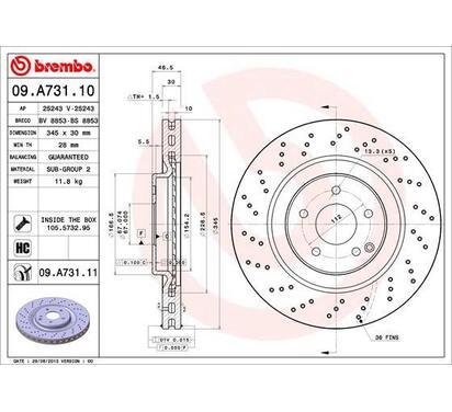 09.A731.11
BREMBO
Tarcza hamulcowa
