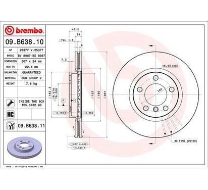 09.B638.11
BREMBO
Tarcza hamulcowa
