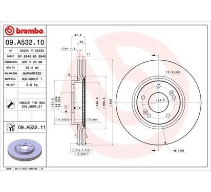 09.A532.11
BREMBO
Tarcza hamulcowa
