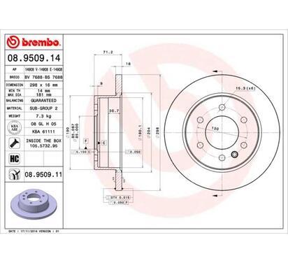 08.9509.11
BREMBO
Tarcza hamulcowa
