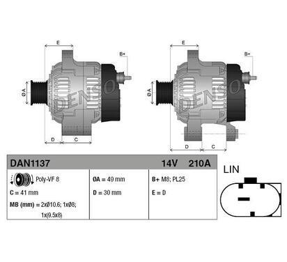 DAN1137
DENSO
Alternator
