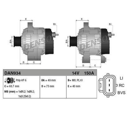 DAN934
DENSO
Alternator
