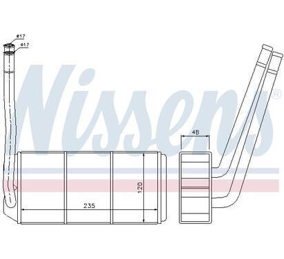 73001
NISSENS
Wymiennik ciepła, ogrzewanie wnętrza, nagrzewnica
