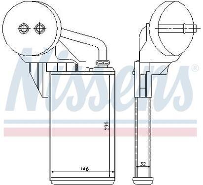 72207
NISSENS
Wymiennik ciepła, ogrzewanie wnętrza, nagrzewnica

