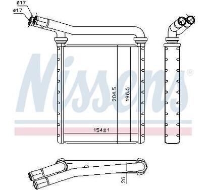 707090
NISSENS
Wymiennik ciepła, ogrzewanie wnętrza, nagrzewnica
