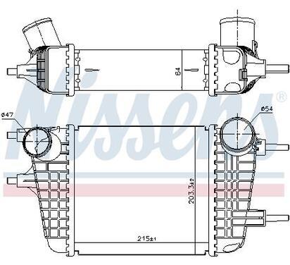 961116
NISSENS
Chłodnica powietrza doładowującego, intercooler
