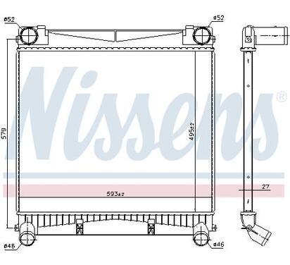 961140
NISSENS
Chłodnica powietrza doładowującego, intercooler
