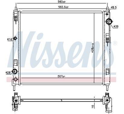 606119
NISSENS
Chłodnica, układ chłodzenia silnika
