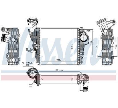 961435
NISSENS
Chłodnica powietrza doładowującego, intercooler
