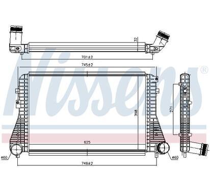 96234
NISSENS
Chłodnica powietrza doładowującego, intercooler
