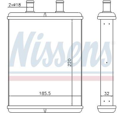 71817
NISSENS
Wymiennik ciepła, ogrzewanie wnętrza, nagrzewnica
