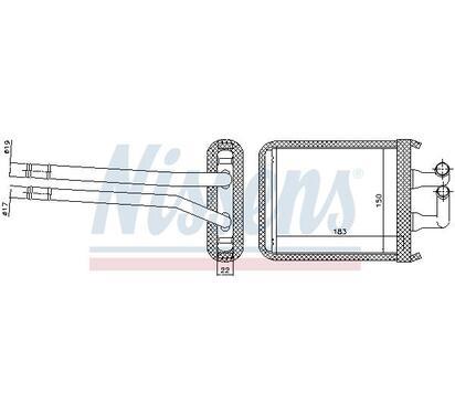 77540
NISSENS
Wymiennik ciepła, ogrzewanie wnętrza, nagrzewnica

