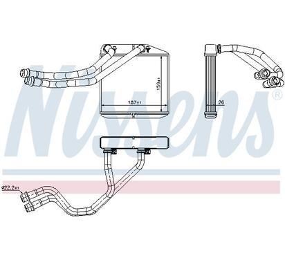 71455
NISSENS
Wymiennik ciepła, ogrzewanie wnętrza, nagrzewnica
