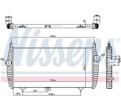 96617
NISSENS
Chłodnica powietrza doładowującego, intercooler
